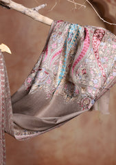 Pashmina Ari Work Jaaldar Scarf D#01 - Brown 1