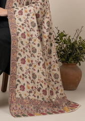 Winter - Riwaj - Pashmina Kani Jamawar 3 Pcs Suit - D#02 - Black