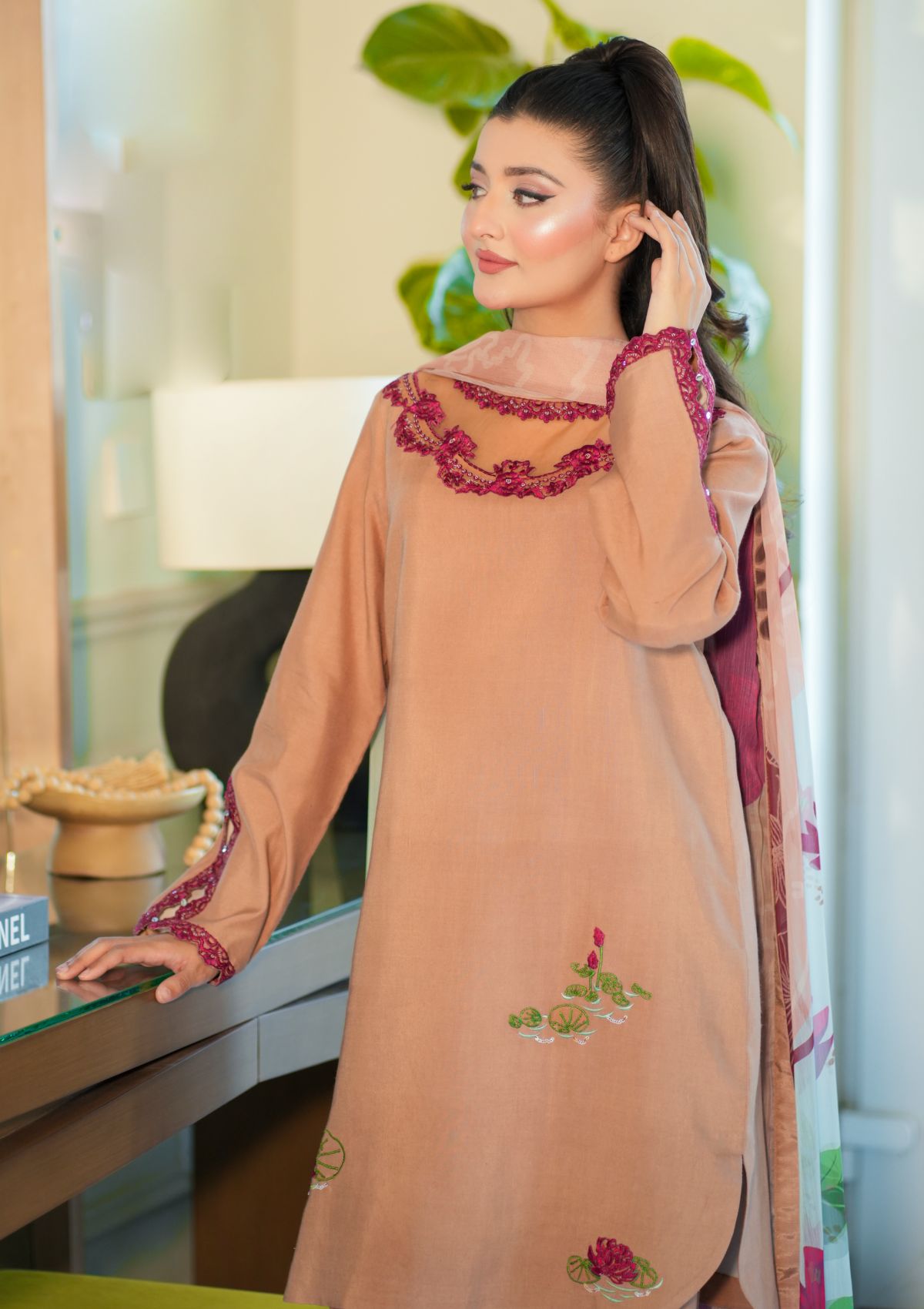 Pret Collection - Fozia Khalid - Silkspire - FKS#05 - AMBER (BEIGE)