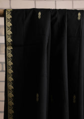 Jacquard Lawn Summer Shawl D#16 - Black
