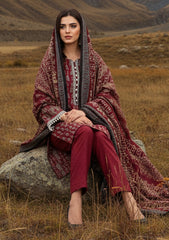 Winter - Riwaj - Printed Marina - 3 Pcs - Wool Shawl 25 - D#77