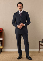 Guabello Super 150's Seven Wool Fabric - Blue