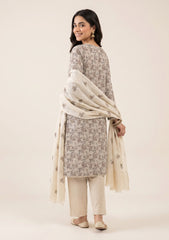 Winter - Rubaaiyat - Pashmina Embroidered 26 - D#07 - Fawn