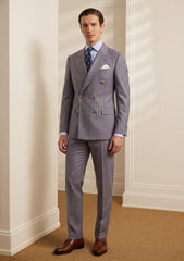 Cavani Four Season Wool Selvage Broad Stripe - Grey