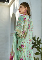 Lawn - Elaf Premium - Signature - Embroidered - ETS#3A - TURQUOISE