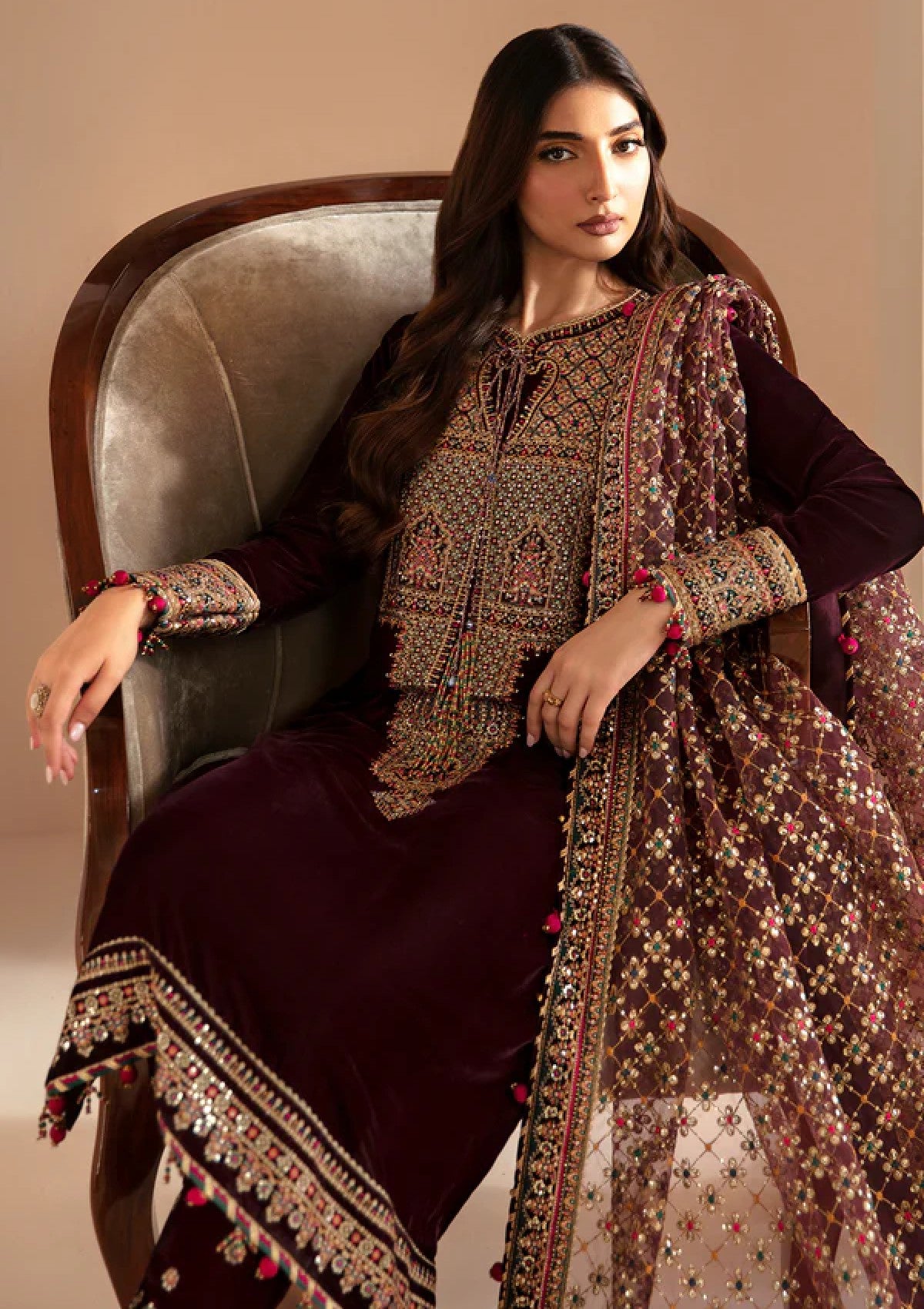 Winter Collection - Jazmin - Embroidered Velvet 24 - VF-2022