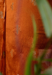 Formals - Fancy Closet - 2 pcs Suit - Satin Silk Jamawar D#04 Rust