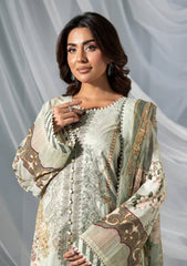 Winter - Meerak - Embroidered Linen 25 - Sage Bloom