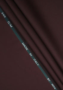 Reda Solid Weave Super 110's Wool Fabric - R Brown