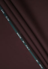 Reda Solid Weave Super 110's Wool Fabric - R Brown