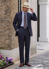 Carlo Barbera Riserva Superfine Exclusive Wool Fabric - Blue