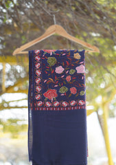 Pashmina Emboridered Shawl D - 178 - N Blue