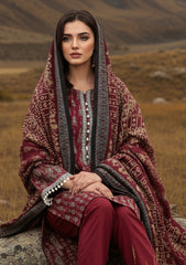 Winter - Riwaj - Printed Marina - 3 Pcs - Wool Shawl 25 - D#77