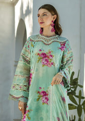 Lawn - Elaf Premium - Signature - Embroidered - ETS#3A - TURQUOISE