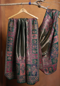 Pashmina Zari Jamawar Shawl D#18 - Green