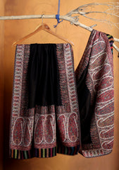 Pashmina Zari Jamawar Shawl D#83 - Black