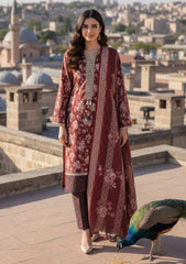 Winter - Riwaj - Printed Marina - 3 Pcs - Wool Shawl 25 - D#40