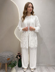 Pret - Moven - Floral Patchwork 2 piece - White