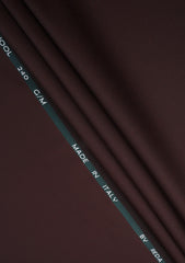 Reda Solid Weave Super 110's Wool Fabric - R Brown