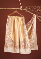 Pashmina Zari Jamawar Shawl D - 03 - Off White