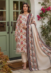 Winter - Riwaj - Printed Marina - 3 Pcs - Wool Shawl 25 - D#30