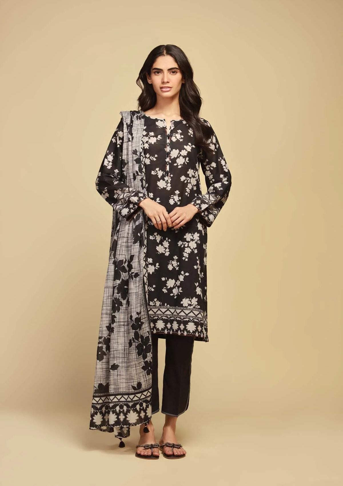 Lawn Collection - Sahar - Monochrome - SBW-23-05