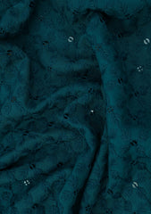 Elite Men Embroidered Sequence Selvage Viscose Fabric - Zink