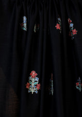 Pashmina Ari Work Shawl D#07 - Black 1