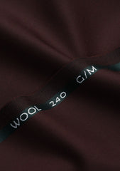 Reda Solid Weave Super 110's Wool Fabric - R Brown