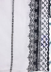 Embroidered Lawn Summer Shawl D#42 - White