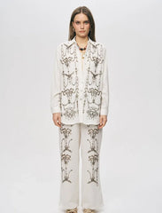 Pret - Moven - Oversize Stone Embellished Shirt - Off White