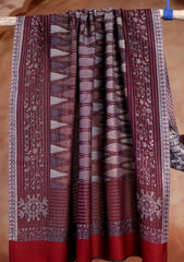 Pashmina Jamawar Scarf D#85 - Maroon