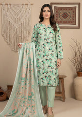 Winter - Rubaaiyat - D Prints - Marina 26 - Wool Shawl - RPM#06 - Green