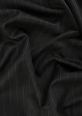 Loro Piana Highlander 13 Micron Super 210's Merino Wool Fabric - Black