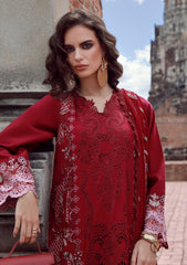 Lawn - Marwat Textiles - Gulmina - Luxury 25 - Vol-II - D#05 - CHRIMSON CHARM