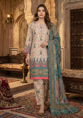 Winter - Riwaj - Printed Pashmina - 3 Pcs Suit - D#08 - Pink