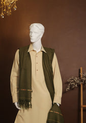 Men Shawls - Wool Shawls - D#215 - Mehendi