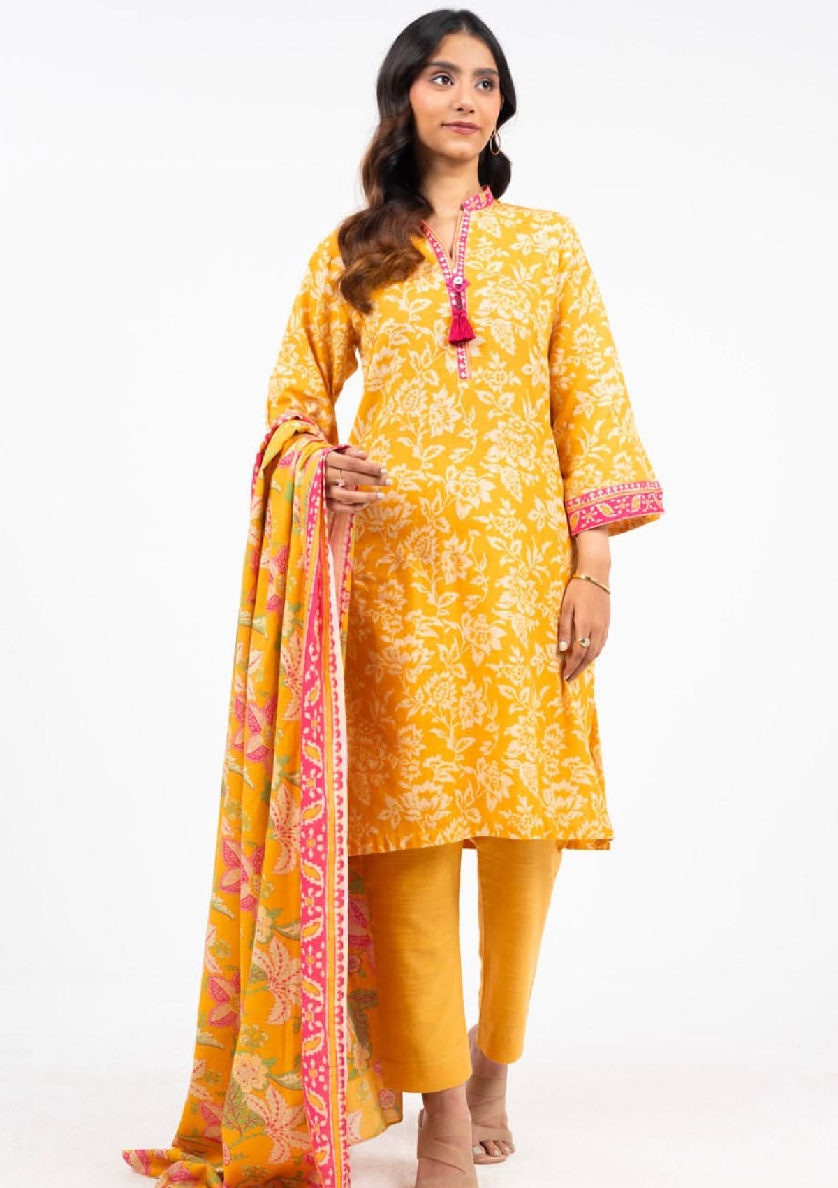 Winter Collection - Al Karam - Unstitched 24 - FW-23.1-24-YELLOW