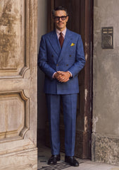 Drago Biella Fine Super 130's Wool Fabric - R Blue