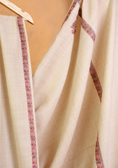 Pashmina Embroidered Border Shawl D#255 - Skin