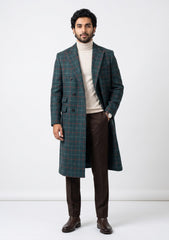 Tweed Rahat Check Wool Fabric - P Green