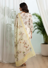 Lawn - Rubaaiyat - Digital Printed 26 - 2 By 2 - D#25 - Cream