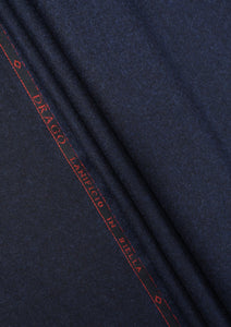 Drago Rugby Flannel Super 130's Wool Fabric - N Blue
