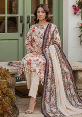 Winter - Riwaj - Printed Marina - 3 Pcs - Wool Shawl 25 - D#30