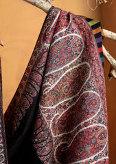 Pashmina Zari Jamawar Shawl D#83 - Black