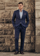 Dormeuil Amadeus 365 Wool Fabric - N Blue