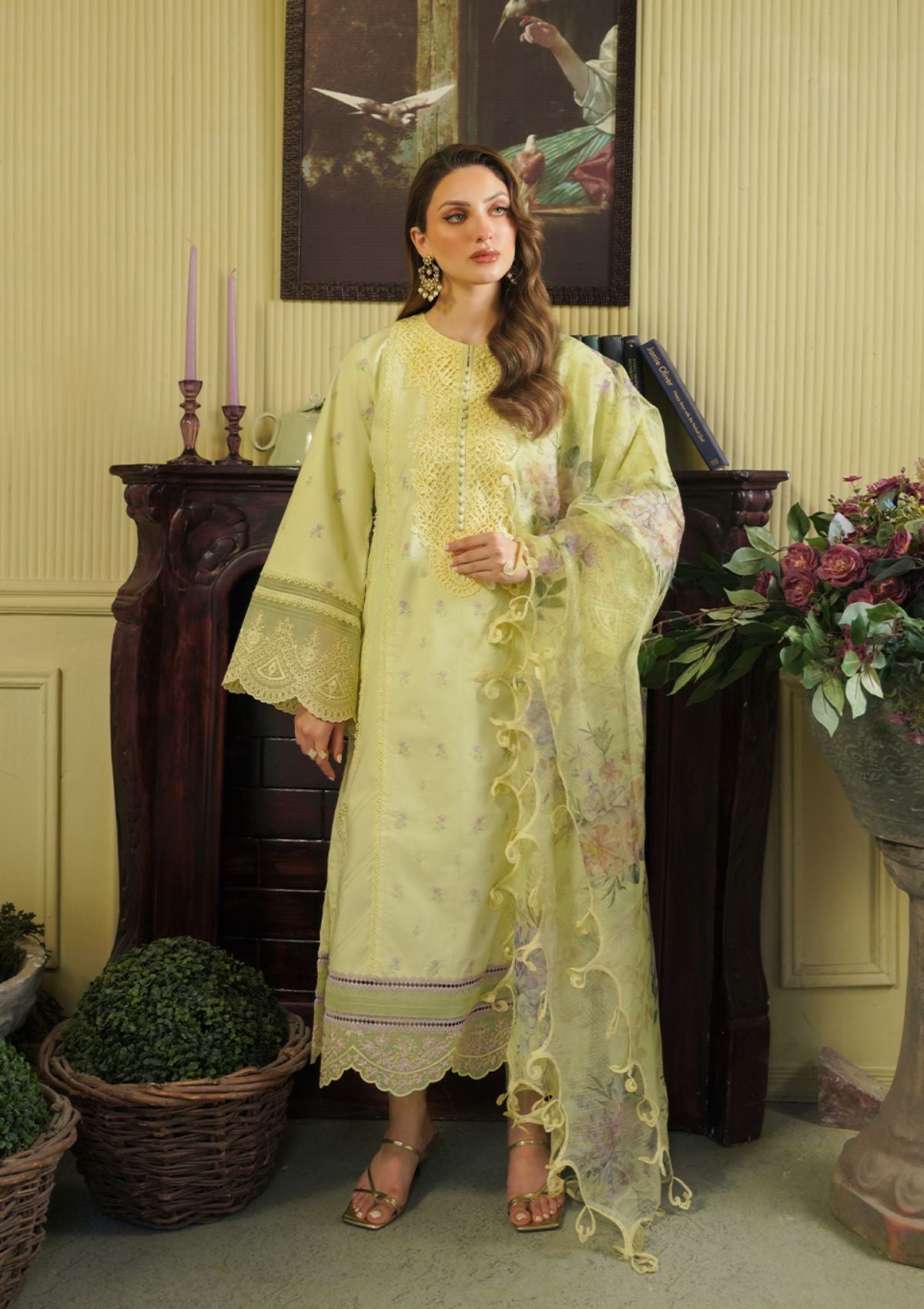 Lawn Collection - Zarqash - Tresor - Luxury Lawn 24 - ZQT#08 - PRIMROSE