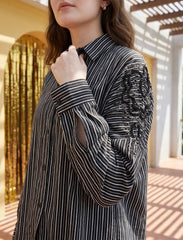Pret - Moven - Oversize Stone Embellished Shirt - Black