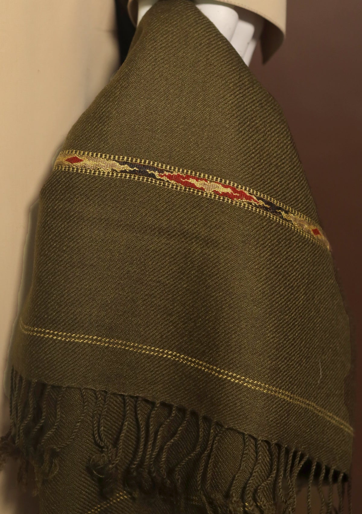 Men Shawls - Wool Shawls - D#215 - Mehendi