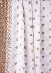 Embroidered Lawn Summer Shawl D#46 - White